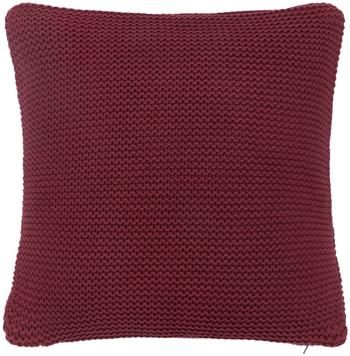 Housse de coussin tricot bordeaux Adalyn