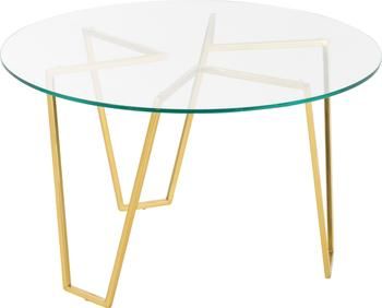 Runder Couchtisch Scarlett mit Glasplatte