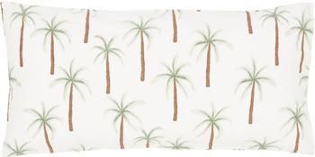 Perkal kussenslopen Martha van biologisch katoen met palmboom print, 2 stuks