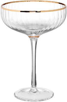 Coupe à champagne avec bord doré Golden Twenties, 400 ml, 2 pièces