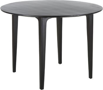 Ronde eettafel Archie van mangohout in zwart, Ø 110 cm