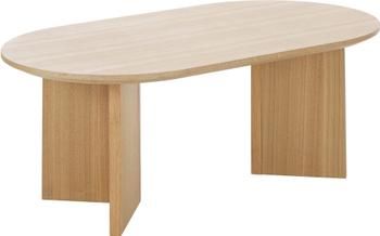 Mesa de centro ovalada de madera Toni