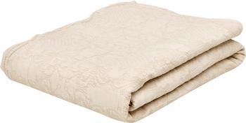 Copriletto ricamato in cotone beige Madlon