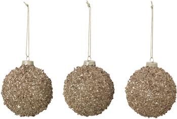 Weihnachtsbaumkugeln Glitter Ø 8 cm, 3 Stück