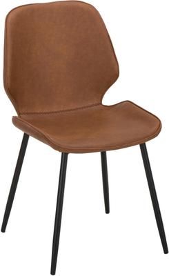 Imitatieleren gestoffeerde stoelen Louis, 2 stuks