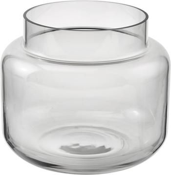 Vaso basso in vetro grigio Lasse