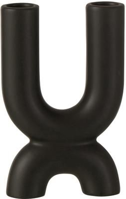 Bougeoir céramique noir Double