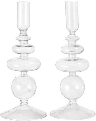 Set 2 candelabri trasparenti Labbia