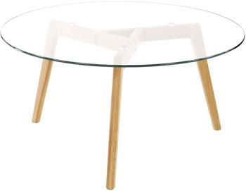 Runder Couchtisch Bloom mit Glasplatte