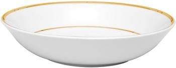 Assiette creuse porcelaine bord doré Ginger, 6 pièces