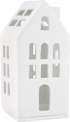 Photophore maison porcelaine blanc Living