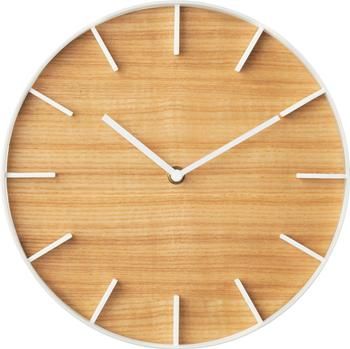 Horloge murale en bois clair Rin