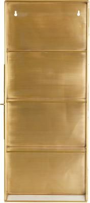 Metall-Wandregal Ada in Gold mit Glasablageflächen