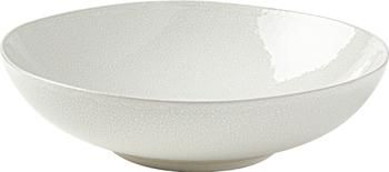 Assiette à pâtes faïence émaillée blanche Gemma, 2 pièces