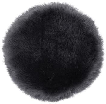 Galette de chaise ronde fausse fourrure lisse Mathilde