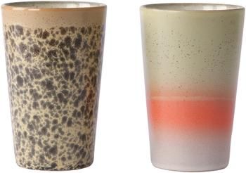 Handgemaakte XL beker 70's in retro stijl, 2-delig