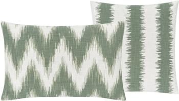 Housse de coussin coton pur vert Hasan, 2 élém.