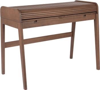Scrivania in legno con piano scanalato e arrotolabile Barbier