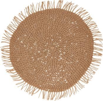 Runde Tischsets Tressine aus Papierfasern, 6 Stück