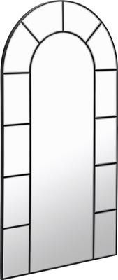 XL leunende spiegel Nediva met zwarte houten lijst
