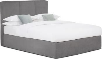 Letto boxspring in tessuto antracite Oberon