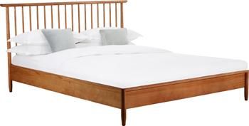 Letto in legno di pino massiccio con testiera Windsor