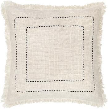 Bestickte Boho-Kissenhülle Edvin mit Fransenabschluss