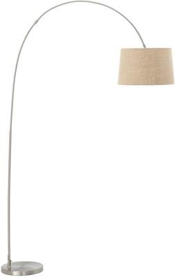 Lampada da terra ad arco con paralume in cotone Laurence