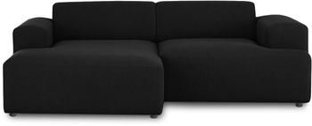 Canapé d'angle 3 places noir Melva