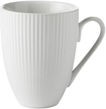 Witte koffiemokken Groove met groefstructuur, 4 stuks