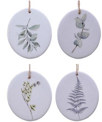 Set 4 ciondoli albero di Natale Flory Ø 8cm