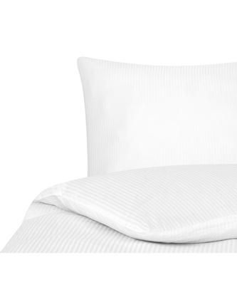 Housse de couette satin de coton blanc Stella