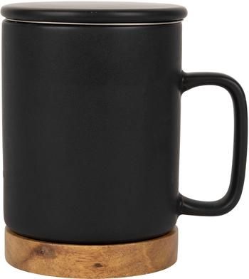 Taza de gres con tapadera y colador Nordika