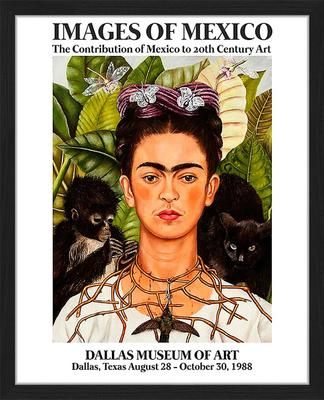 Stampa digitale incorniciata Frida In The Museum