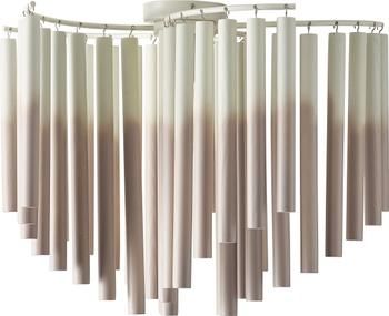 Plafonnier design blanc/gris Coralie