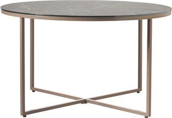 Kulatý konferenční stolek s mramorovanou skleněnou deskou Antigua