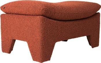 Bouclé poef Karl in terracotta