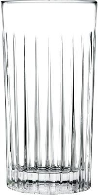 Kristallen longdrinkglazen Timeless met groefreliëf, 6 stuks