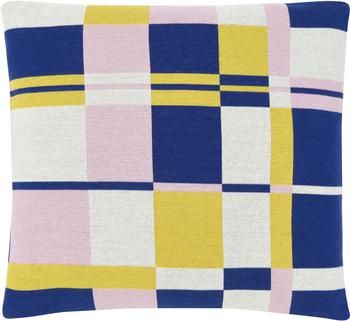 Housse de coussin à carreaux 45x45 en coton bio Kacie