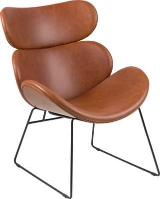 Fauteuil lounge moderne en cuir synthétique Cazar