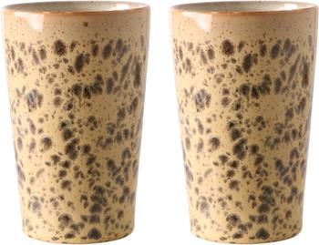 Handgemachte Becher 70's im Retro Style, 2-Set