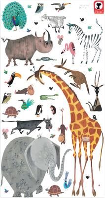 XL-Wandaufkleber-Set Animals, 39-tlg.