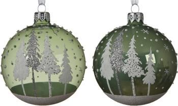 Weihnachtskugeln Waldo Ø 8 cm, 2 Stück