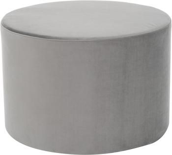 Pouf in velluto grigio Daisy