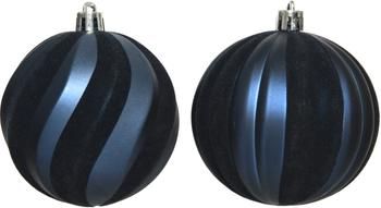 Onbreekbaar fluwelen kerstballenset Foresti Ø 8 cm, 12-delig