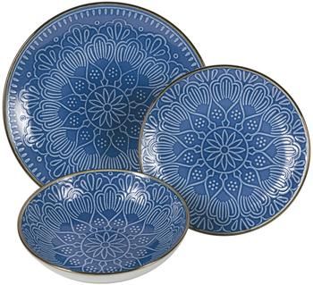 Serviesset Baku met ornament reliëf, 6 personen (18-delig)