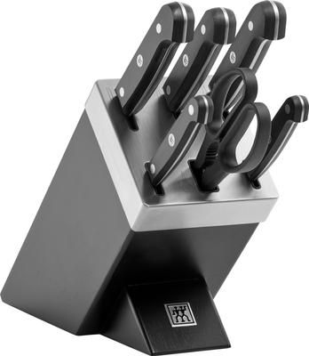 Selbstschärfender Messerblock Gourmet in Schwarz , 7-tlg.