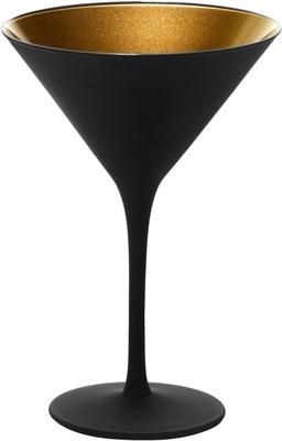 Bicchiere cocktail in cristallo nero/oro Elements 6 pz