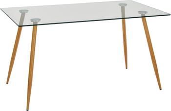 Mesa de comedor Wilma, tablero de cristal