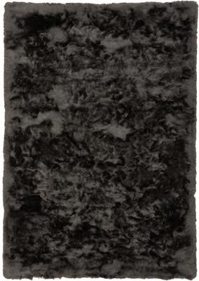 Glänzender Hochflor-Teppich Jimmy in Dunkelgrau